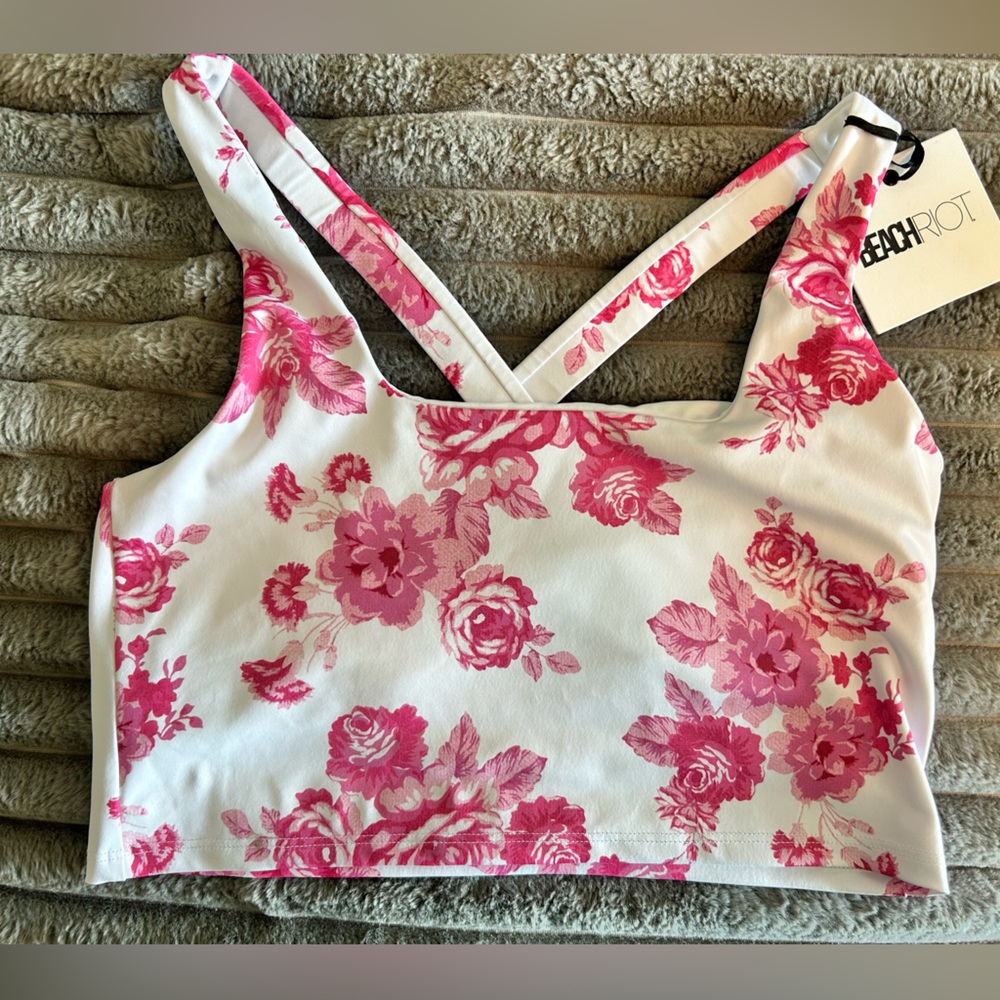 NWT Beach Riot Katya Floral Print Crop Tank